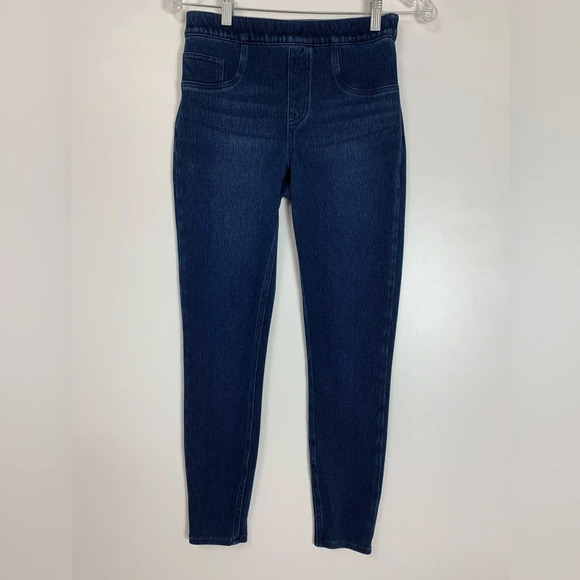 Spanx Jean-ish® Ankle Leggings Size Small Pull On Twilight  Rinse Stretch Casual - Picture 2 of 11